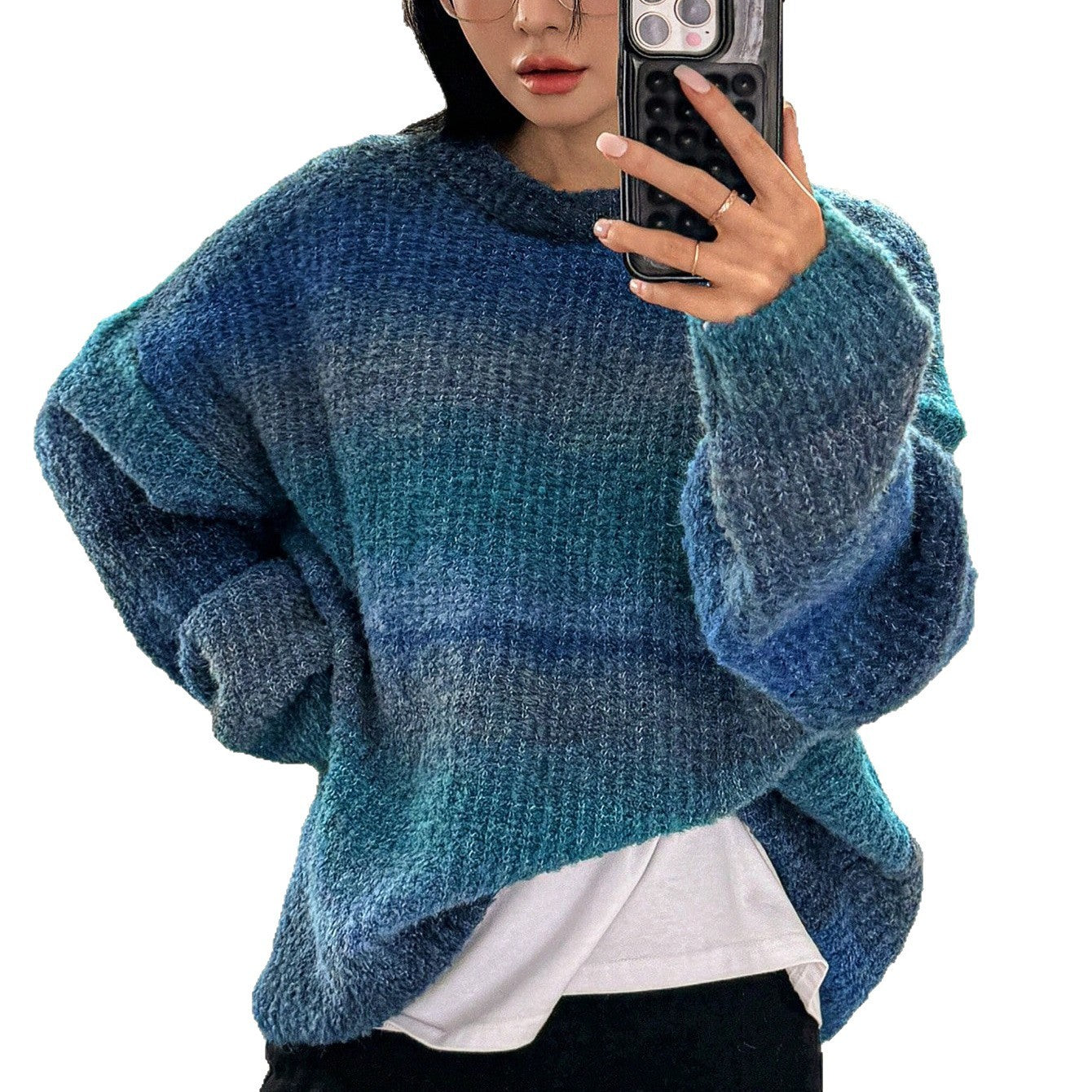 Outer Wear Soft Glutinous Retro Hong Kong Style Sweater