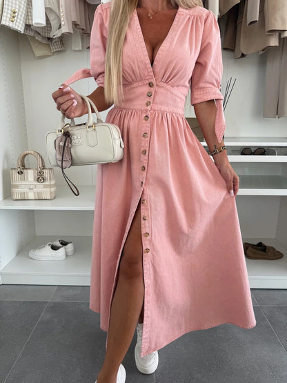 Robe Chemise en Jean Élégante