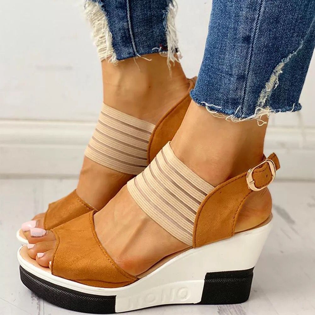 Flat Buckle Platform Casual Lightweight Women'S Shoes
