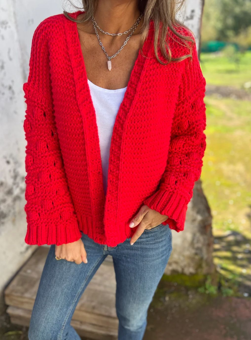 Winter Fashion Solid Color Cardigan Women