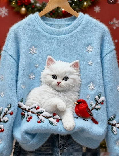 3D Digital Printed Flannel Sweatshirt Women