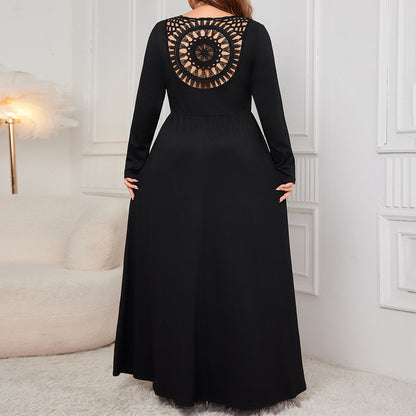 Loose Long Sleeve Dress High Waist