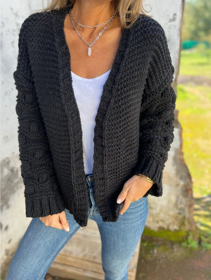 Winter Fashion Solid Color Cardigan Women
