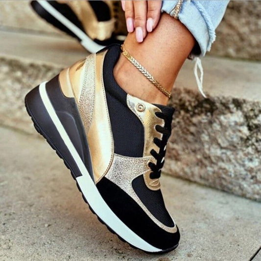 Chaussures Décontractées Noires Mi-Talon