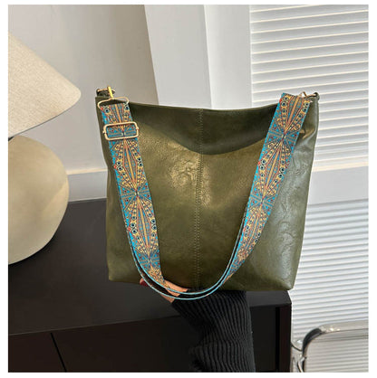Automne et hiver Nouveau sac à bandoulière rétro de couleur unie