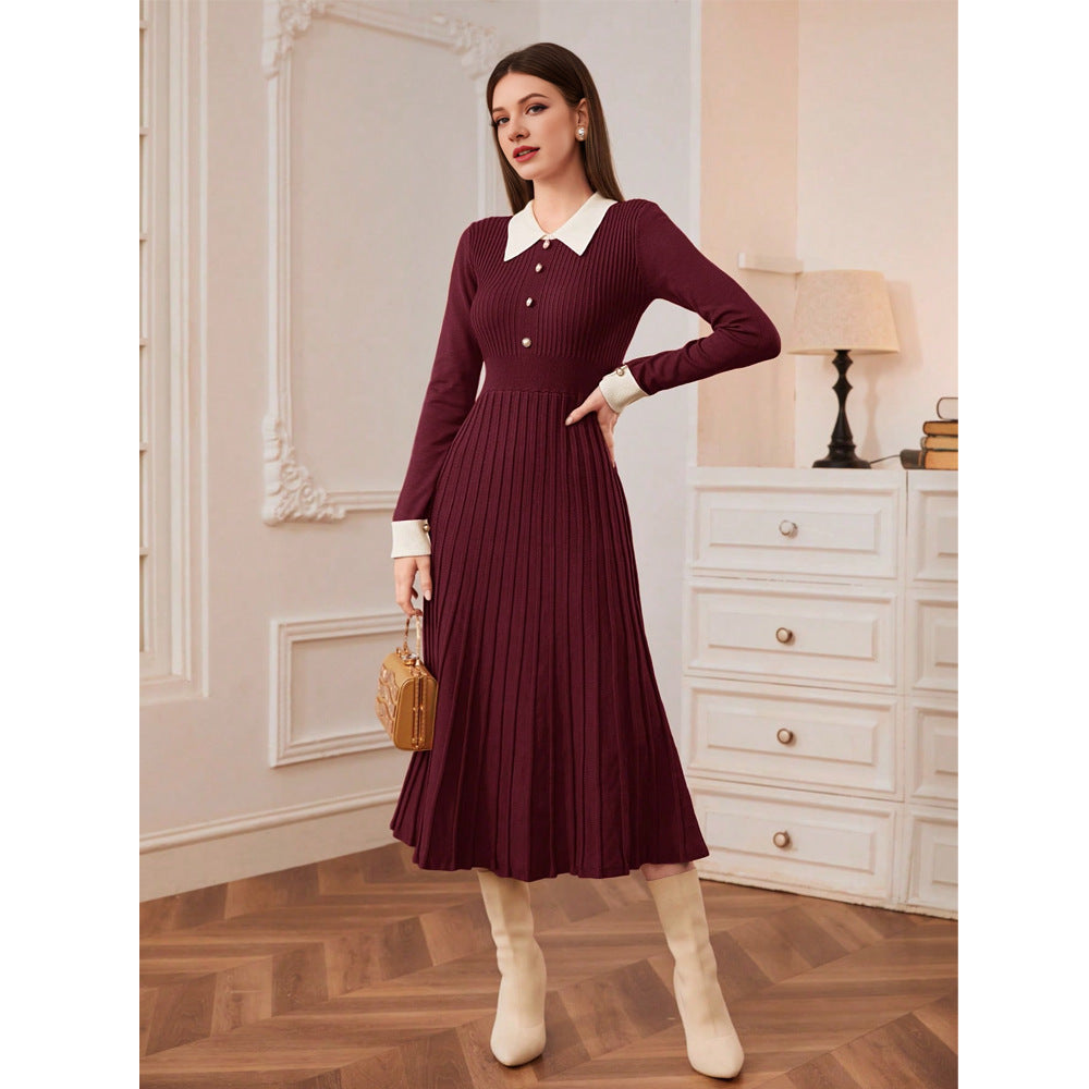 Robe Rétro Chic Française Élégante