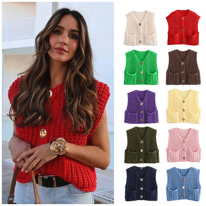 Gilet sans manches avec poches