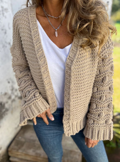 Winter Fashion Solid Color Cardigan Women